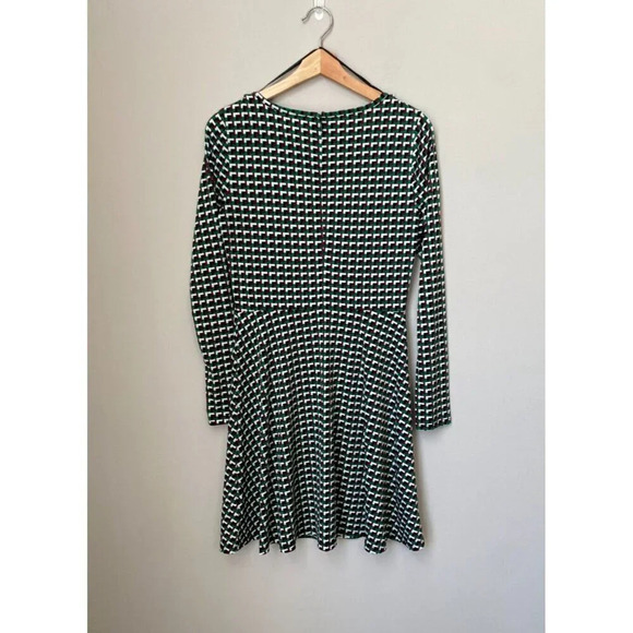 Michael Kors Women’s Size Small Fit & Flare Stretch Jersey Dress Palmetto Green - Picture 2 of 16